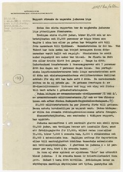 Raoul Wallenbergs sista rapport från Budapest. Daterad den 8 december 1944.