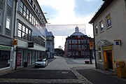 Rathaus Suhl und Steinweg von der Gothaer Straße aus