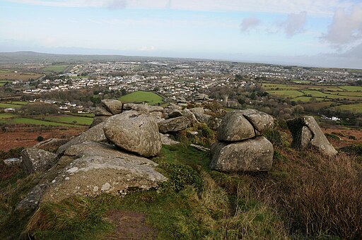 Redruth viewed from Carn Brea - geograph.org.uk - 3806165