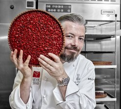 La tarte à la praline rose.