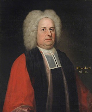 <span class="mw-page-title-main">Robert Lambert (Master of St John's College, Cambridge)</span> English priest and academic (1677–1735)