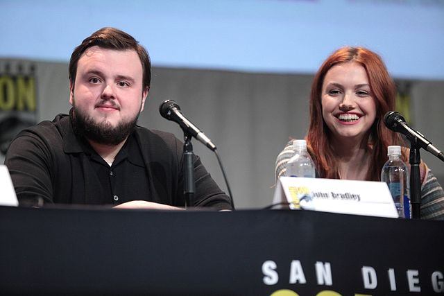 Murray (right) and John Bradley (left) at San Diego Comic-Con International to promote Game of Thrones