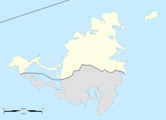 Mapa konturowa Saint-Martin, u góry znajduje się punkt z opisem „SFG/CCE”