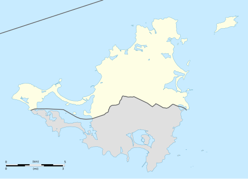 Carte administrative de Saint-Martin (Antilles françaises)