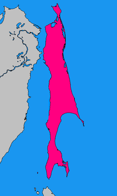 A map of Sakhalin