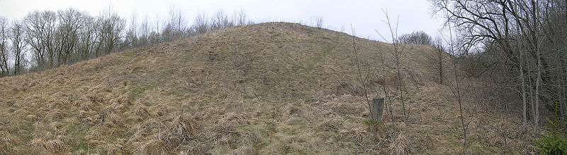 Sangailų piliakalnis iš pietryčių pusės
