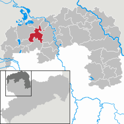 Läget för kommunen Schönwölkau i Landkreis Nordsachsen