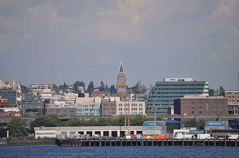 File:Seattle - King Street Station environs from the water.jpg