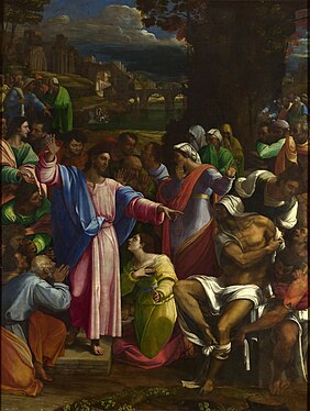 Kristus uppväcker Lasarus.