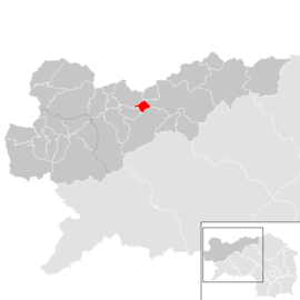 Poloha obce Selzthal v okrese Liezen (klikacia mapa)