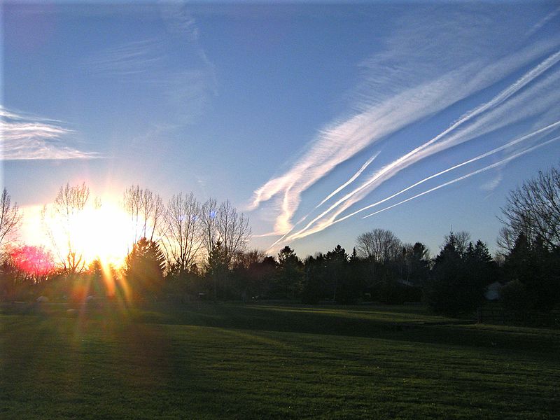 File:Setting Sun with Contrails over Bracken Field Manotick - panoramio.jpg