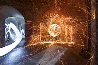 Spinning steel wool