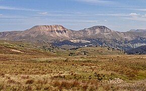 Sheep Mountain (left) and Greenhalgh Mountain Sheep Mountain and Greenhalgh Mountain.jpg