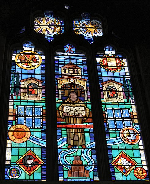 Cadfael window, Shrewsbury Abbey