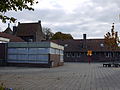 This is an image of rijksmonument number 519170 Josephschool, a primary school at Bernadettestraat 1, Spoordonk (Oirschot). Built 1938-1939; designed by A.J.M. Rats.