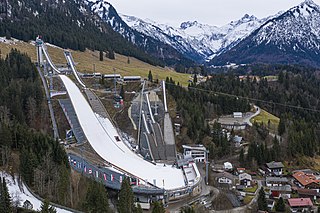 Audi Arena Oberstdorf Ski jumping hill in Oberstdorf, Germany