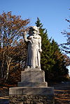 Statue de Radegast sur le Radhošť, dans les Beskides.