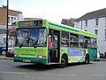 Southern Vectis 312 Sir Anthony Rock (HW54 BUP), a Dennis Dart SLF/Plaxton Pointer 2 MPD, at the Co-op, Cowes, Isle of Wight on route 1 during Cowes Week 2011.