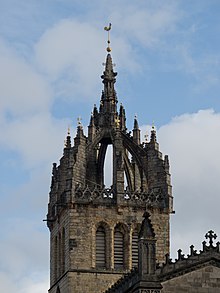 Crown steeple of St Giles' Cathedral, Edinburgh (1495) St Giles Cathedral - 03.jpg