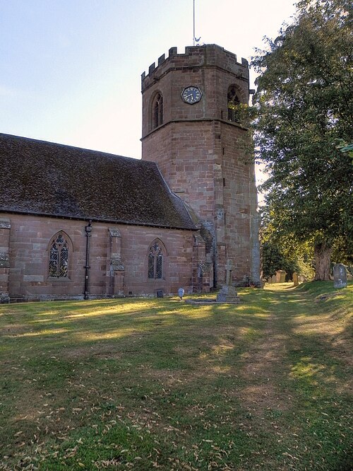 St Luke’s Church, Hodnet, in which Hill was baptised