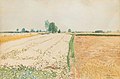 Gryka (Buckwheat Field Landscape), watercolour, 1924, Collection of National Museum in Warsaw