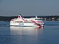 Silja Baltic Princess aan de scherenkust van Stockholm