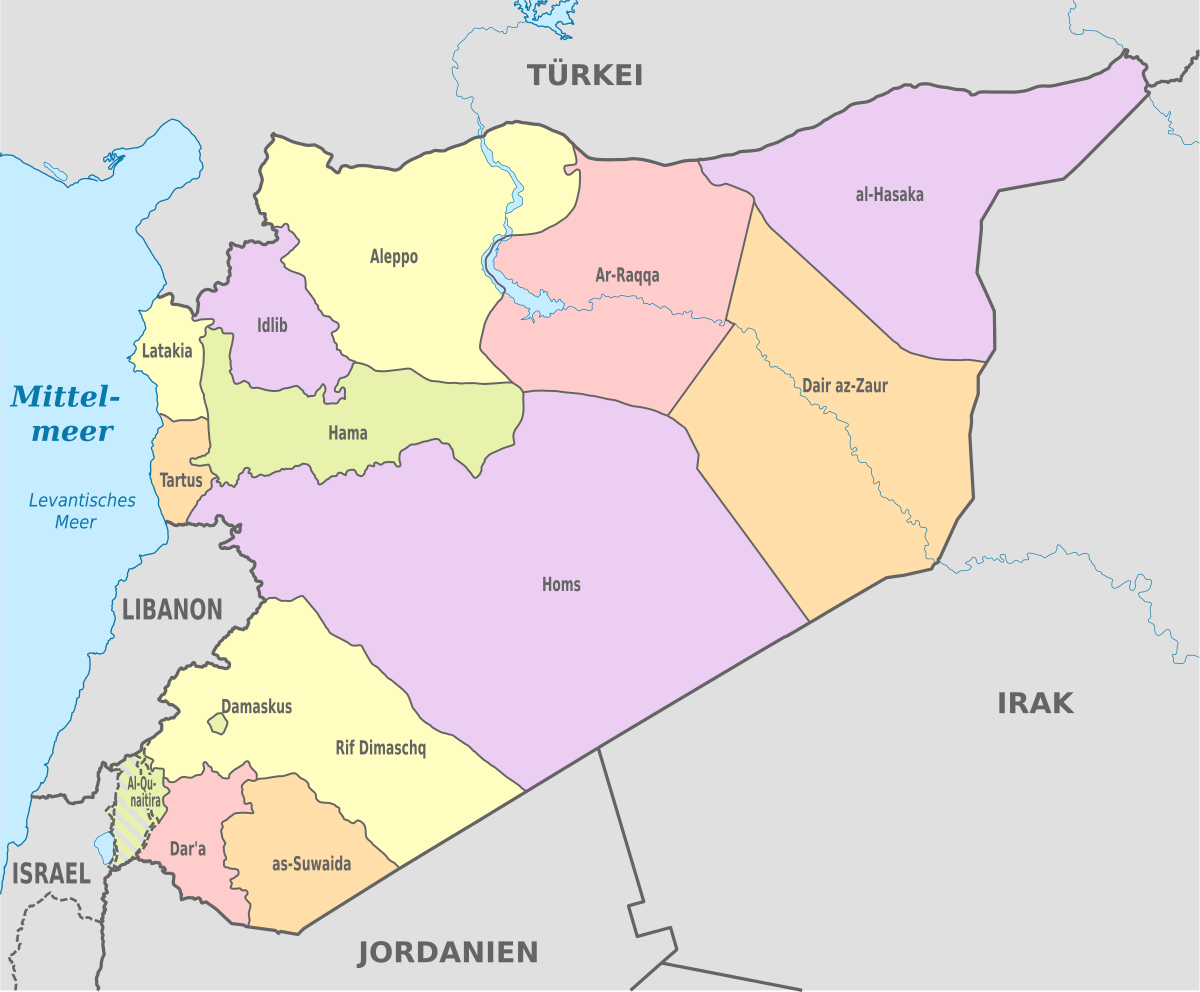 Liste Der Gouvernements Von Syrien Wikipedia