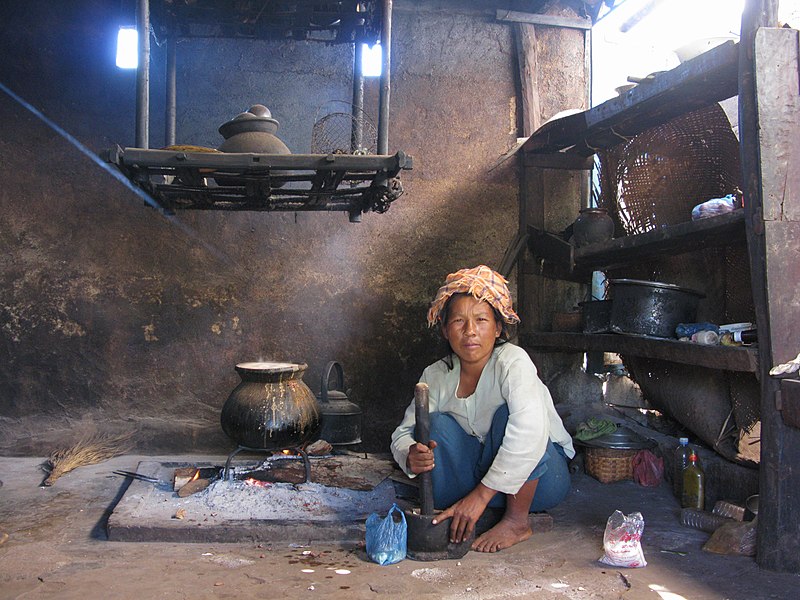 File:Tabu, Myanmar, Preparing food, Village life.jpg