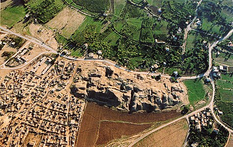 Vista aèria de Tell es-Sultan, jaciment arqueològic de Jericó (Palestina)