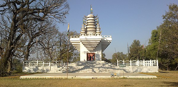 A reconstructed ancient temple dedicated to Meitei God Pakhangba of Sanamahism inside the Kangla Fort, Imphal