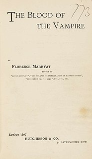 <i>The Blood of the Vampire</i> 1897 novel by Florence Marryat