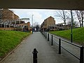 The shopping centre from beneath the Sheriff's Way underpass.