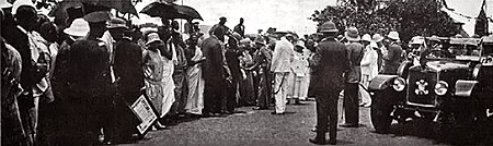 Visit of His Royal Highness The Prince of Wales to the Gold Coast Colony 1925. The Prince of Wales shaking hands with the members of the Ladies' Branch of the National Congress of British West Africa. The National Archives UK - CO 1069-37-100-b.jpg