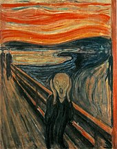 Edvard Munch's The Scream, a representation of existential angst. The Scream.jpg