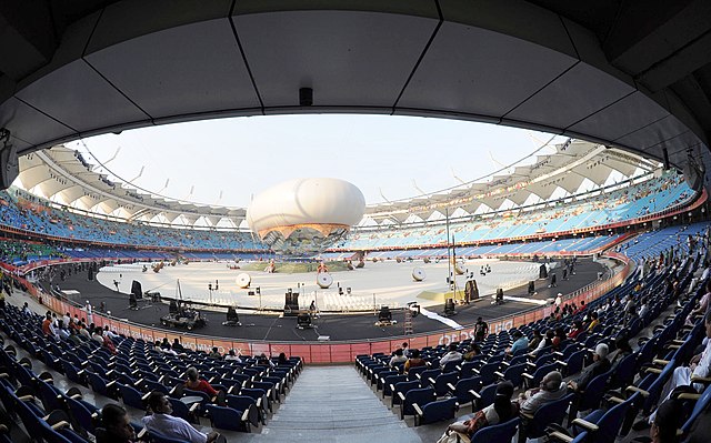 Image: The inside view of the Jawaharlal Nehru Stadium, the main venue of the inauguration of 19th Commonwealth Games Delhi 2010, in New Delhi on Octo