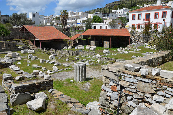 The ruins of the Mausoleum at Halicarnassus, one of the Seven Wonders of the Ancient World.