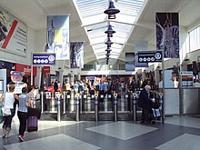 Contactless payments across public transport in the North Ticket barriers, Blackpool North - DSC06503.JPG
