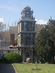 Tophane Clock Tower in Istanbul (circa 1848)