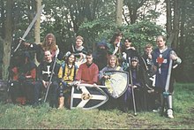 A group of Birmingham University Treasure Trap society members prepare to start an event in the Lickey Hills in 1997 Trap0002.jpg
