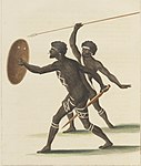 Рисунка на австралийски аборигени, вдъхновена от „Боргезски борец“
