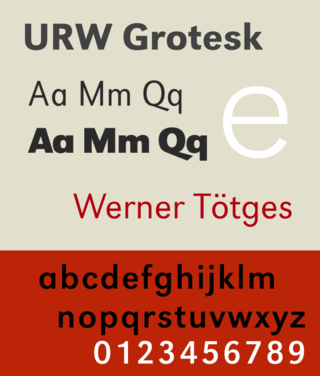 <span class="mw-page-title-main">URW Grotesk</span> Sans-serif typeface