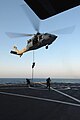 US Navy 070417-N-7945K-001 Turkish Maritime Interdiction Operation (MIO) team members fast rope to the deck of Military Sealift Command (MSC) fleet replenishment oiler USNS Patuxent (T-AO 201).jpg
