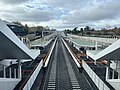 Eastbound view of Platforms 2 and 3 from western end concourse, June 2023