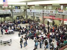 The commons, which also serves as the cafeteria University High School (Spokane Valley, Washington) commons.jpg