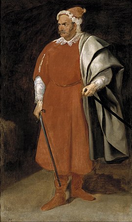 Velázquez - Bufón Barbarroja, don Cristóbal de Castañeda y Pernia (Museo del Prado, 1637-40).jpg