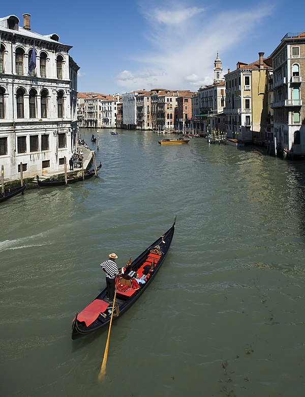 A gondola on the Grand Canal