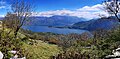 Panoramic view of Como Lake from the road in Ossino