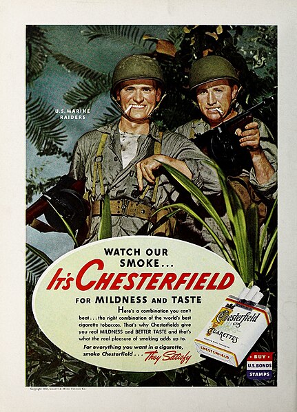 File:Watch our smoke ... it's Chesterfield, 1943.jpg