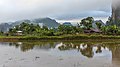 * Nomination Water reflection of karst mountains, wooden houses, trees and mist in a paddy field of the countryside of Vang Vieng, Vientiane Province, Laos, during the monsoon. --Basile Morin 01:19, 31 August 2020 (UTC) * Promotion  Support Good quality. --Ermell 16:37, 31 August 2020 (UTC)