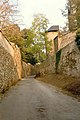 The walls up to the castle in Autumn